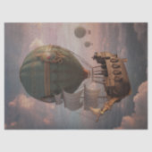 Steampunk Vliegende Schip Decoupage Tissuepapier (Voorkant)