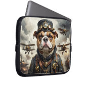Steampunk vliegenier Engelse Bulldog Laptop Sleeve (Voorkant Rechts)