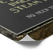 Steampunk-vliegmachine afdrukken poster (Hoek)