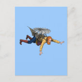 Steampunk  vliegmachine briefkaart (Voorkant)