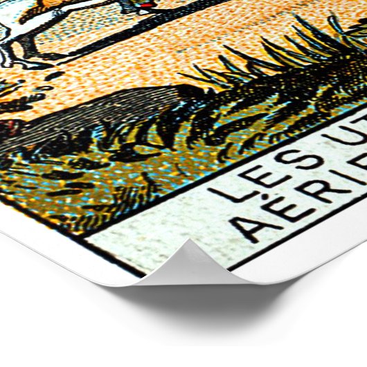 Steampunk-vliegmachines, illustratie poster (Hoek)