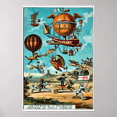 Steampunk-vliegmachines,  illustratie poster (Voorkant)