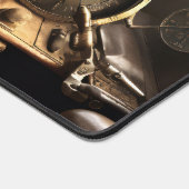 Steampunk vliegtuigcockpit bureaumat (Hoek)