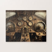 Steampunk vliegtuigcockpit legpuzzel (Horizontaal)