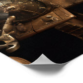 Steampunk vliegtuigcockpit poster (Hoek)