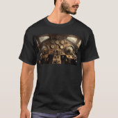 Steampunk vliegtuigcockpit t-shirt (Voorkant)