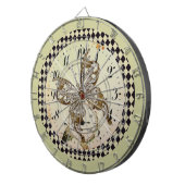 Steampunk Vlinder Rond Dartbord (Voorkant Rechts)