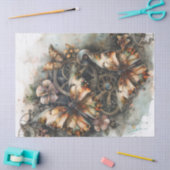 Steampunk Vlinders Bloemen en Gears Decoupage Tissuepapier (Craft)
