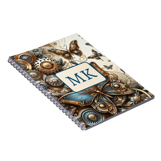  Steampunk vlinders Notitieboek (Rechterzijde)