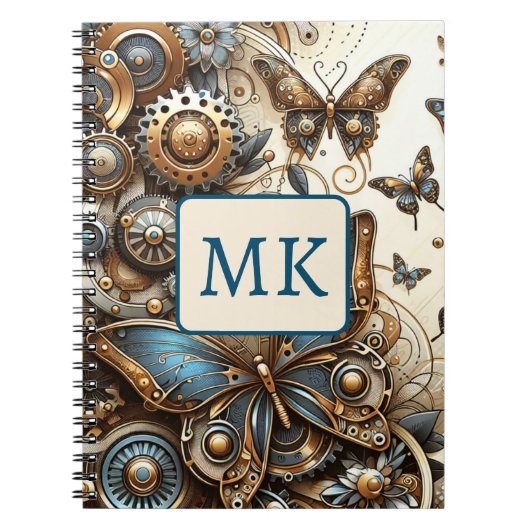  Steampunk vlinders Notitieboek (Voorkant)