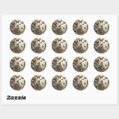  Steampunk vlinders Ronde Sticker (Vel)