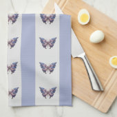 Steampunk vlinders strepen theedoek (Quarter Fold)