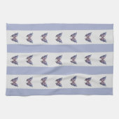 Steampunk vlinders strepen theedoek (Horizontaal)