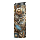 Steampunk vlinders Thermosbeker (Gedraaid links)