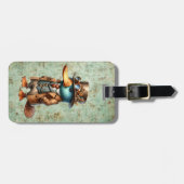Steampunk Vogelbekdier Bagagelabel (Voorkant horizontaal)
