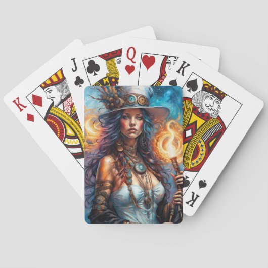 Steampunk Voodoo Queen 1 Pokerkaarten (Achterkant)