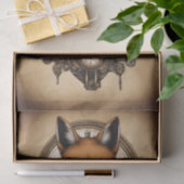  Steampunk Vos met Klokken Tissuepapier (Geschenk)