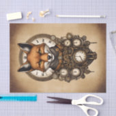  Steampunk Vos met Klokken Tissuepapier (Craft)