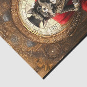 Steampunk Vos Op Troon AC1 Decoupage Tissuepapier (Detail)