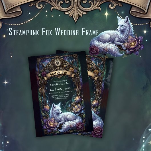 Steampunk Vos Trouwframe. Save The Date