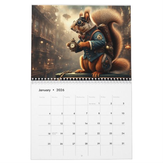 Steampunk Vrienden Kalender (Jan 2026)