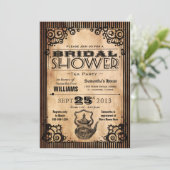 Steampunk  Vrijgezellenfeest Tea Party Kaart (Staand voorkant)