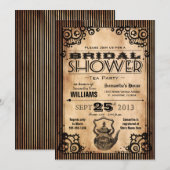 Steampunk  Vrijgezellenfeest Tea Party Kaart (Voorkant / Achterkant)