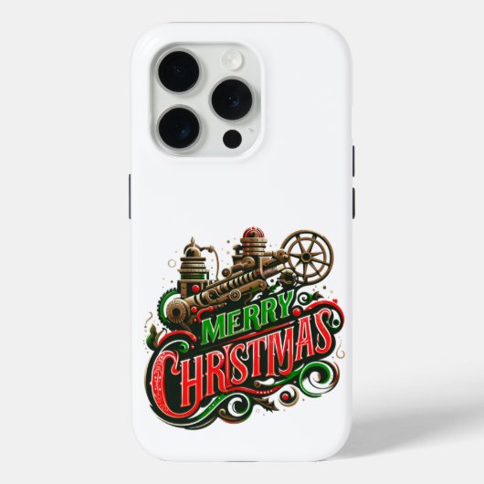 Steampunk Vrolijk Kerstmis iPhone / iPad hoesje (Achterkant)