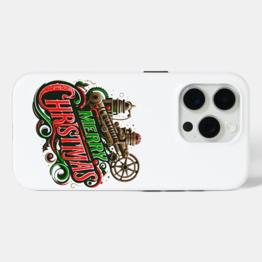 Steampunk Vrolijk Kerstmis iPhone / iPad hoesje (Achterkant (horizontaal))