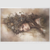 Steampunk Vrouw 2 Decoupage Papier (Voorkant)