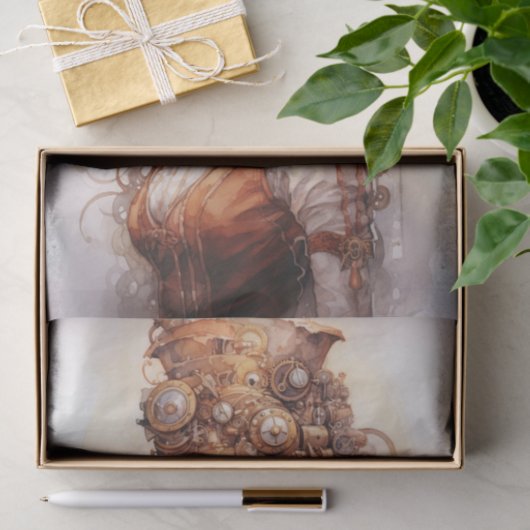 Steampunk Vrouw 5 Decoupage Papier (Geschenk)