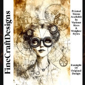  Steampunk Vrouw Blauwdruk N6 Decoupage Tissuepapier