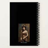 Steampunk vrouw Goethe God Quote Black Journal Notitieboek (Achterkant)