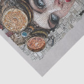 Steampunk Vrouw Goggles 2/2 Faux Mozaïek 025 Weefs Tissuepapier (Detail)