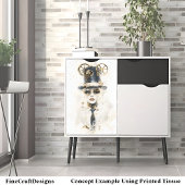 Steampunk Vrouw in Top Hat & Goggles Q2 Decoupage Tissuepapier