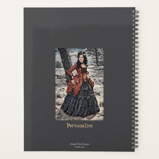  Steampunk Vrouw Intuïtie Quote Journal Planner (Achterkant)