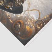 Steampunk Vrouw Mechanische Elementen Decoupage Tissuepapier (Detail)