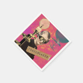 Steampunk vrouw pionier Pop Art Servet (Hoek)