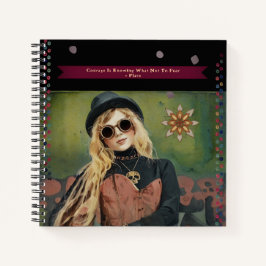 Steampunk vrouw Plato Quote Black Journal Notitieboek
