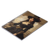 Steampunk Vrouw Portret Kunst Notitieboek (Linkerzijde)