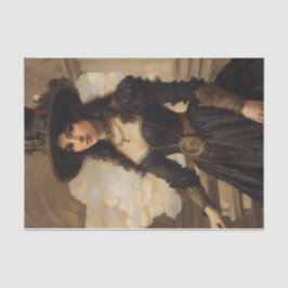 Steampunk Vrouw Portret Kunst Tissuepapier