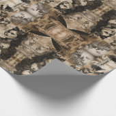 Steampunk vrouwen cadeaupapier (Hoek)