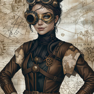 Steampunk vrouwen decoupage papier inpakpapier vel