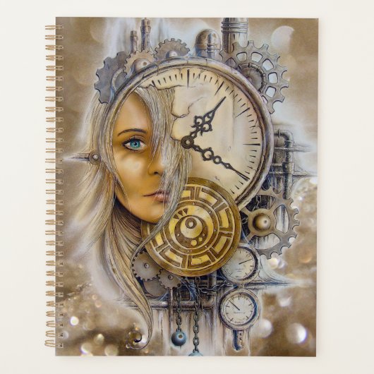 Steampunk vrouwen in de tijd planner (Voorkant)