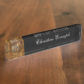 Steampunk vrouwen met steampunk uil naambordje (Zijkant)