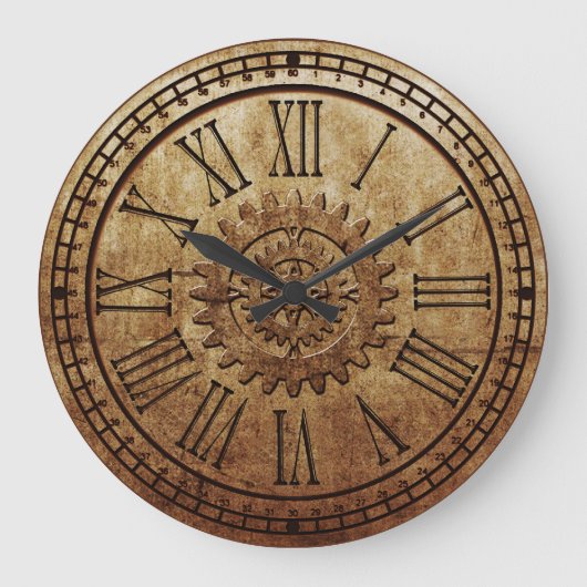 Steampunk Wall Clock 3 Grote Klok (Voorkant)