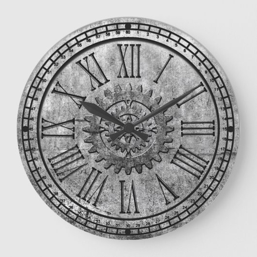 Steampunk Wall Clock 4 Grote Klok (Voorkant)