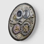 SteamPunk Wall Clock, Metal Clock, Acrylic Clock Grote Klok (Hoek)