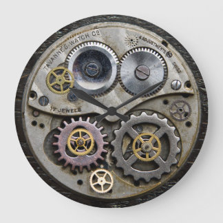 SteamPunk Wall Clock, Metal Clock, Acrylic Clock Grote Klok