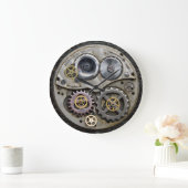 SteamPunk Wall Clock, Metal Clock, Acrylic Clock Grote Klok (Huis)